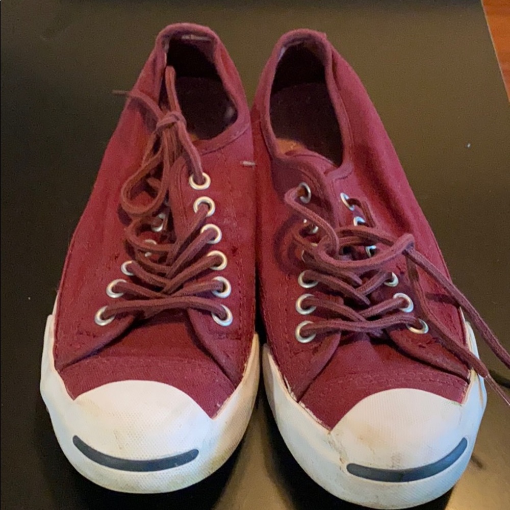 Converse Jack Purcells Size 6.5 Maroon Shoes